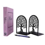 black metal book supports home decor