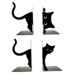 decorative cat book supports metal