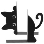 desk decor metal cat bookends