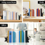 home office cat book decor