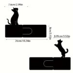 standing cat bookends powder coated
